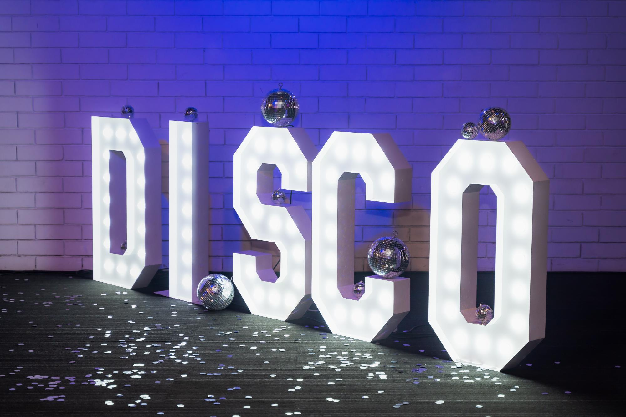 LED Light Up Numbers and Letters Perth hire